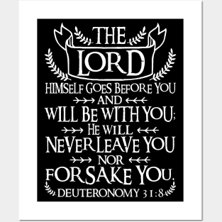 Deuteronomy 31:8 Do Not Be Afraid Do Not Be Discouraged Posters and Art